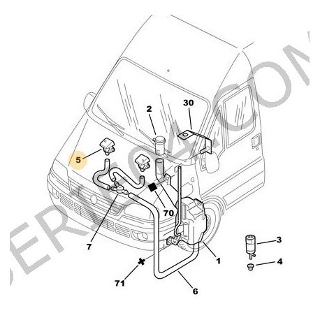 Gicleur De Lave Glace Pour Boxer Peugeot