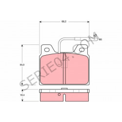 set of rear brake pads