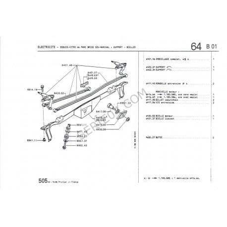 ensemble commande d'essuie-glace