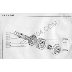 Anillo de latón del piñón del receptor de 4ª marcha