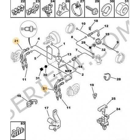 flexible de frein avant L460