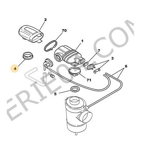 joint entre filtre à air et carburateur