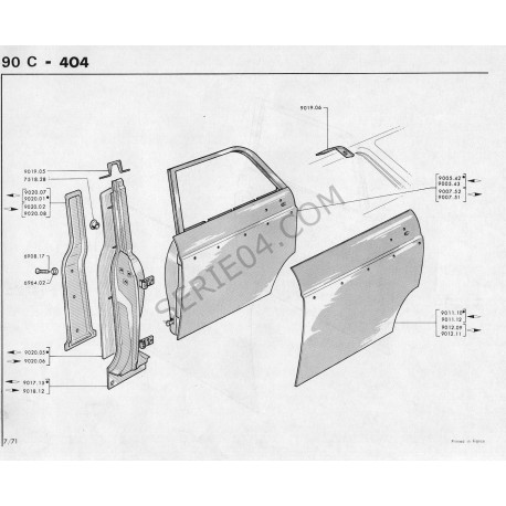 exterior rear door panel