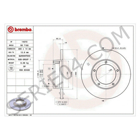 pair of front brake discs 