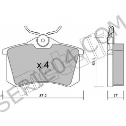 rear brake pad set TRW-Lucas assembly