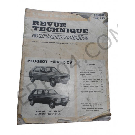 revue technique 104 5cv