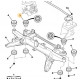 Juego de juntas de soporte del motor superior e inferior trasero