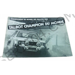 carte postale Talbot champion du monde 1981