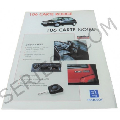 catalogue de présentation 106 Carte rouge Carte noire 1993