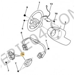 ensemble de support pour commande d'autoradio au volant