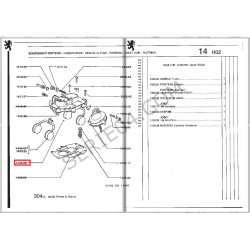 Doppelkörper-Vergaser-Gummidichtung, Solex 32-35 TCICA 1L3 XL5S-Motor