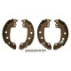 Set of 4 rear brake shoes