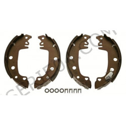 Set of 4 rear brake shoes