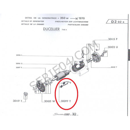 jeu de charbons de démarreur Ducellier