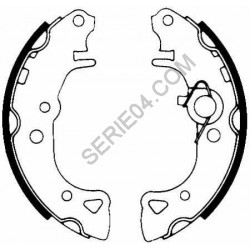 Juego de 4 zapatas de freno traseras.