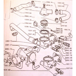 cylinder head hose to water housing