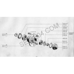 tapered bearing, rear hub inner