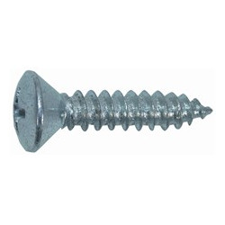 Stainless steel self-tapping screw with raised countersunk head