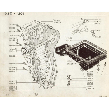 joint central de carter moteur XLD-XL4D