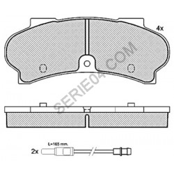 Jeu de 4 plaquettes de frein ép15