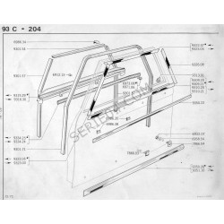 coulisse de vitre de porte