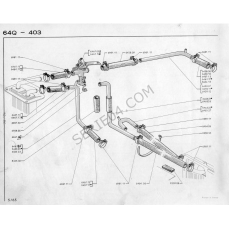 cylinder head heater inlet hose - SERIE04 SARL