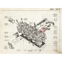 water collector gasket on cylinder head