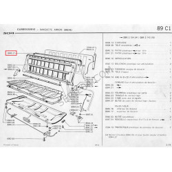 moldura superior del asiento trasero