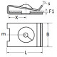 Clips de tuerca de apriete Ø4.8 19x12mm