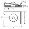 Ø4.8 Klemmmutterclips 19 x 12 mm