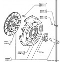 505 4-cylinder petrol engine clutch 1L8 - 2L0 - 2L0i